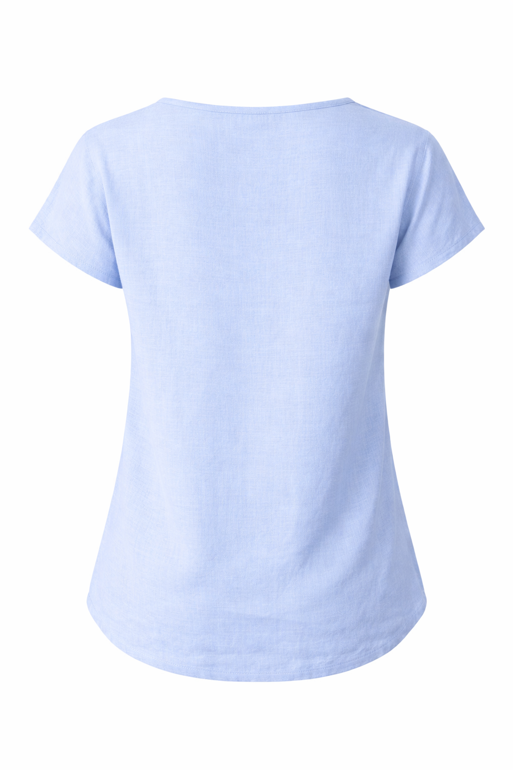 Light Blue Linen Blend Top for Women |