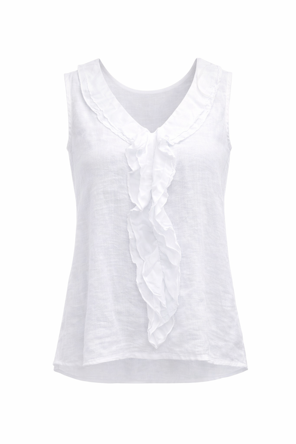 Juliet’s Frill Tank - White