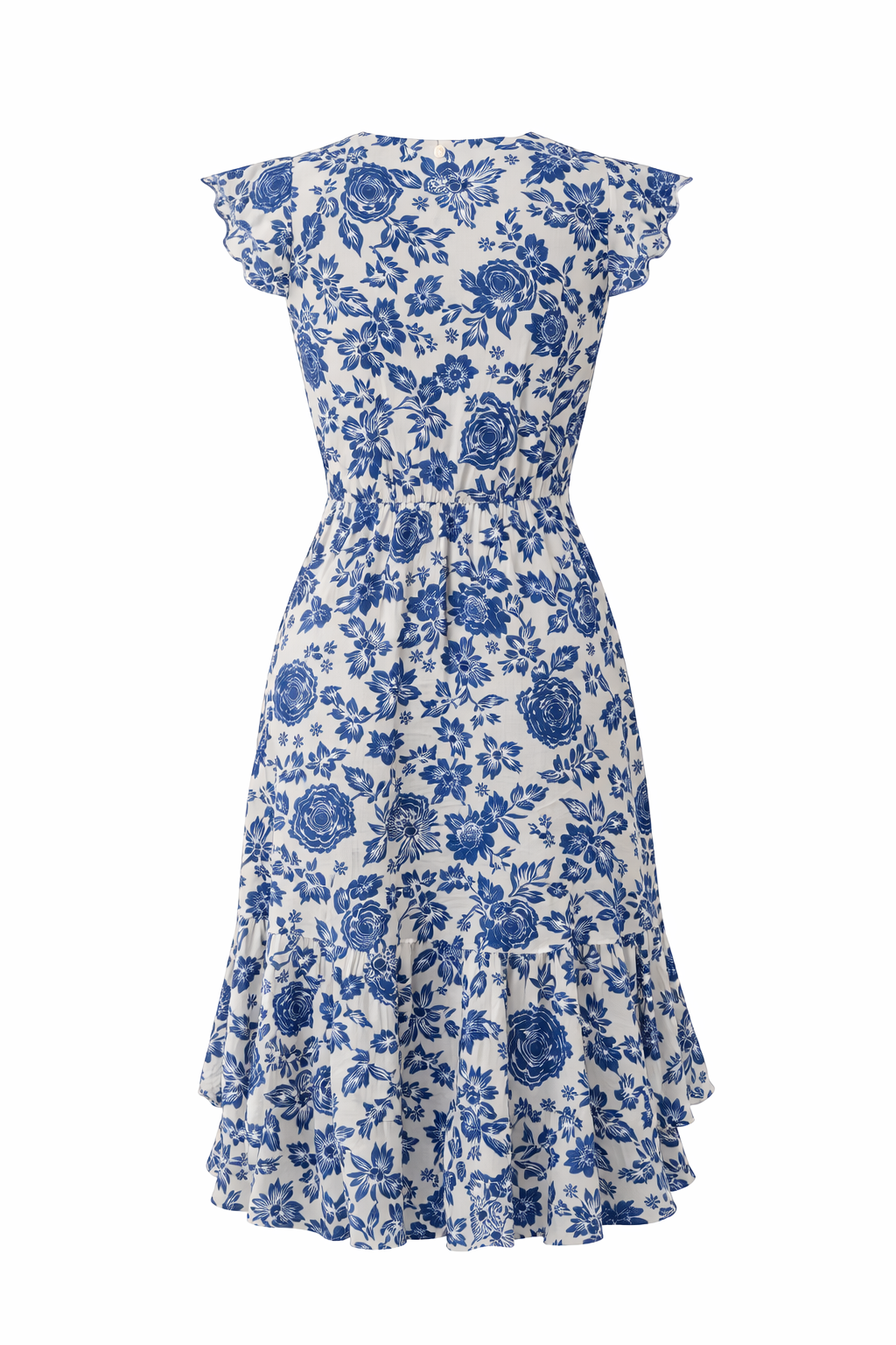 Blue Bloom Midi Dress by Papa Vancouver