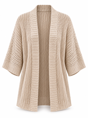 Italian Shimmer Open-Knit Cardigan