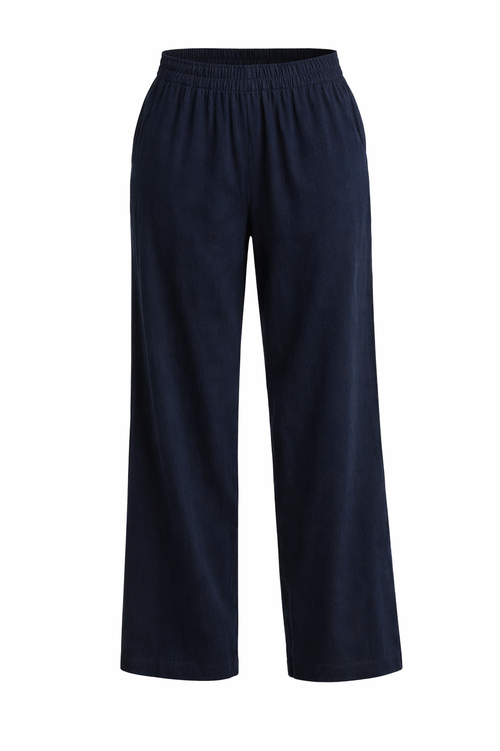 Lightweight Linen Blend Capris Navy | b.young
