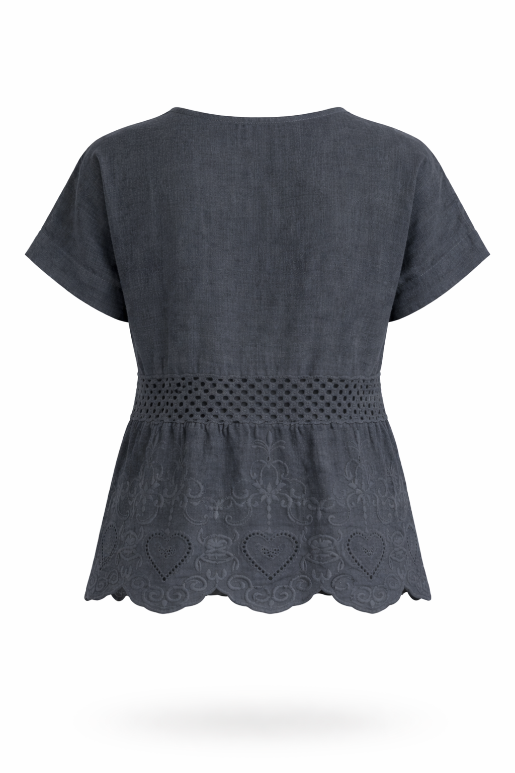 Linen Scalloped Top