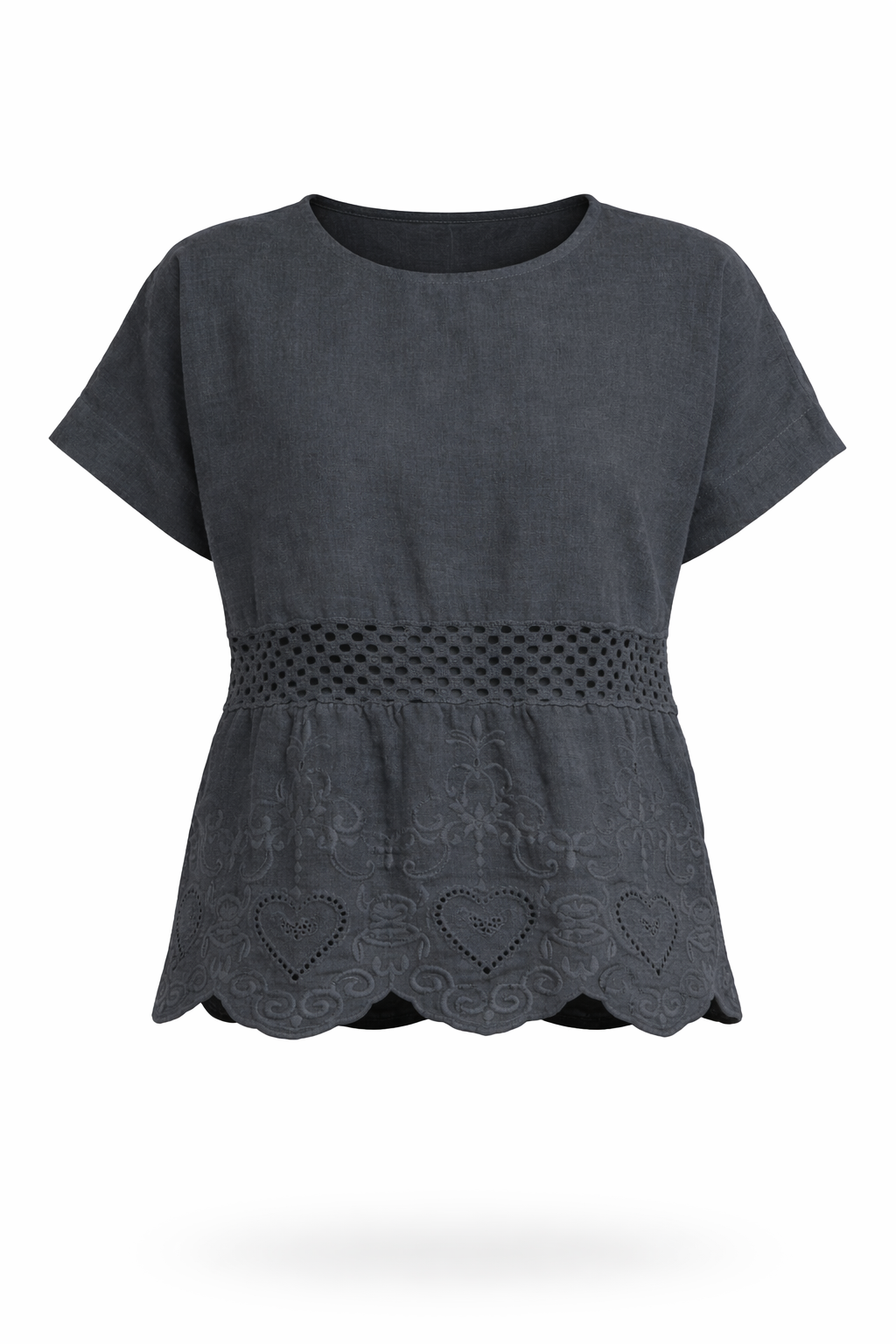 Linen Scalloped Top