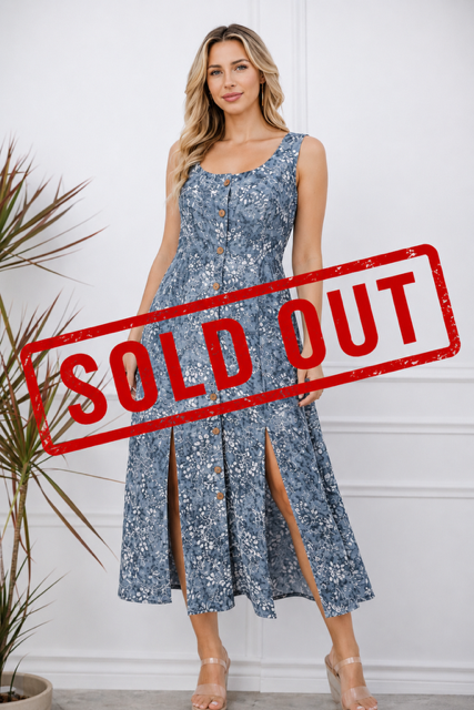 Button-Front Midi Dress by Papa Vancouver