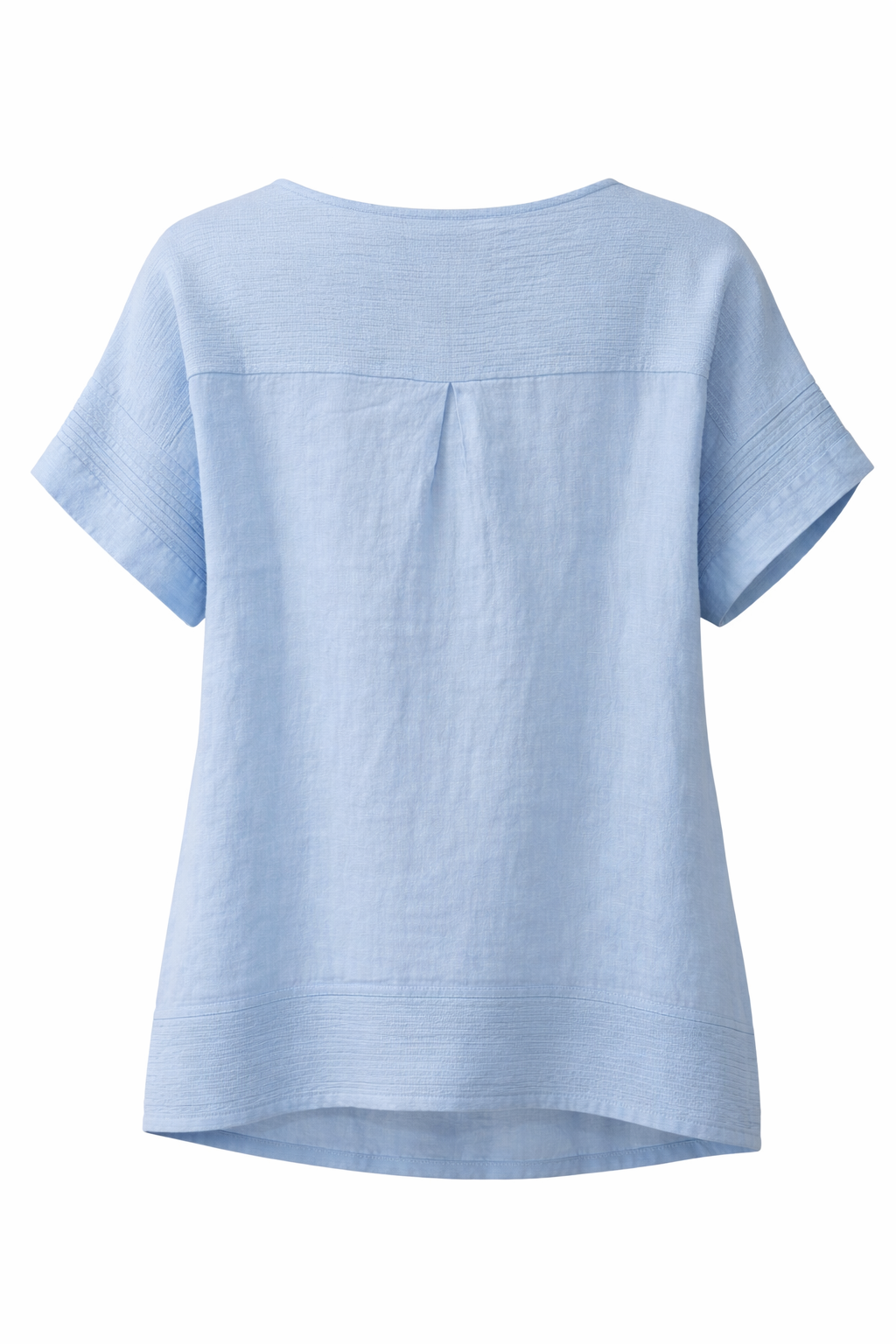 Sky Blue Linen Relaxed Fit Top