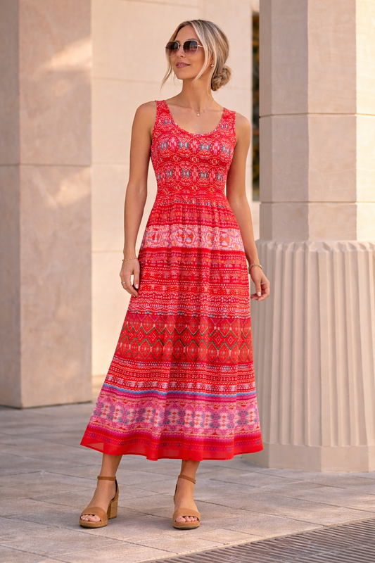 Sunset Boho Printed Maxi Dress | SORELLA