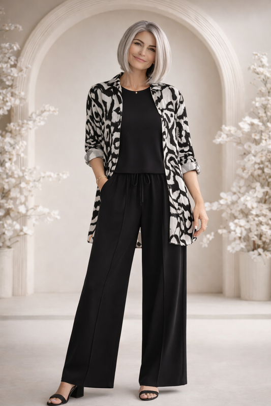 Black & White Patterned Topper/Jacket
