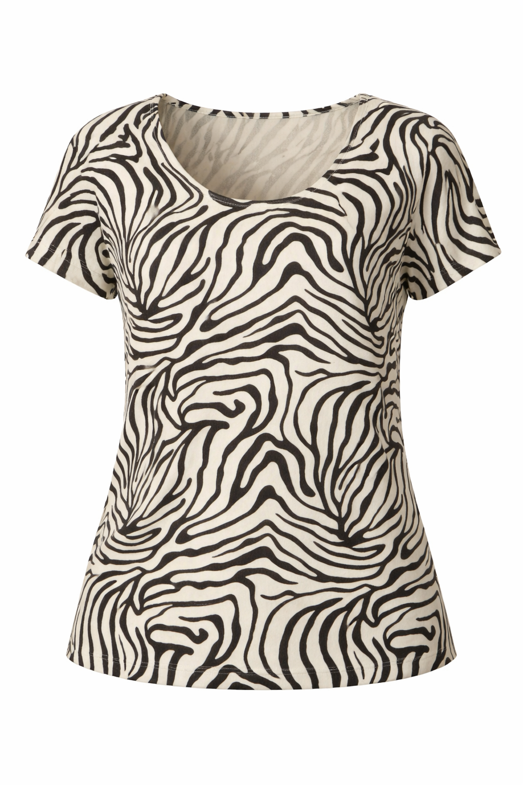 Soft Zebra Linen Blend Top