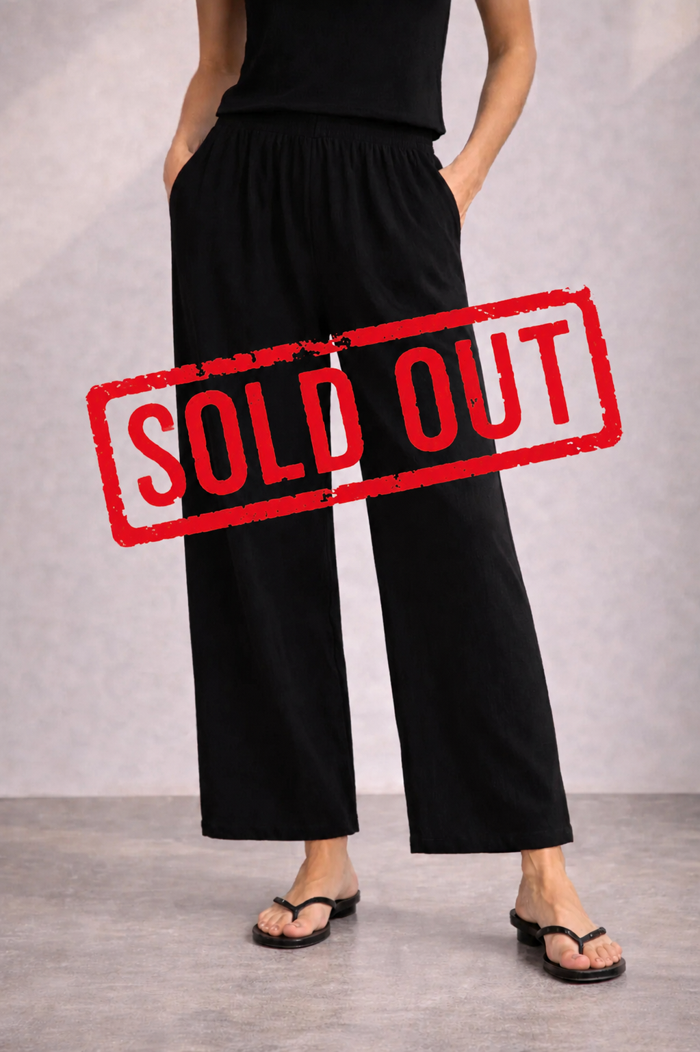 Lightweight Linen Blend Capris Black | b.young