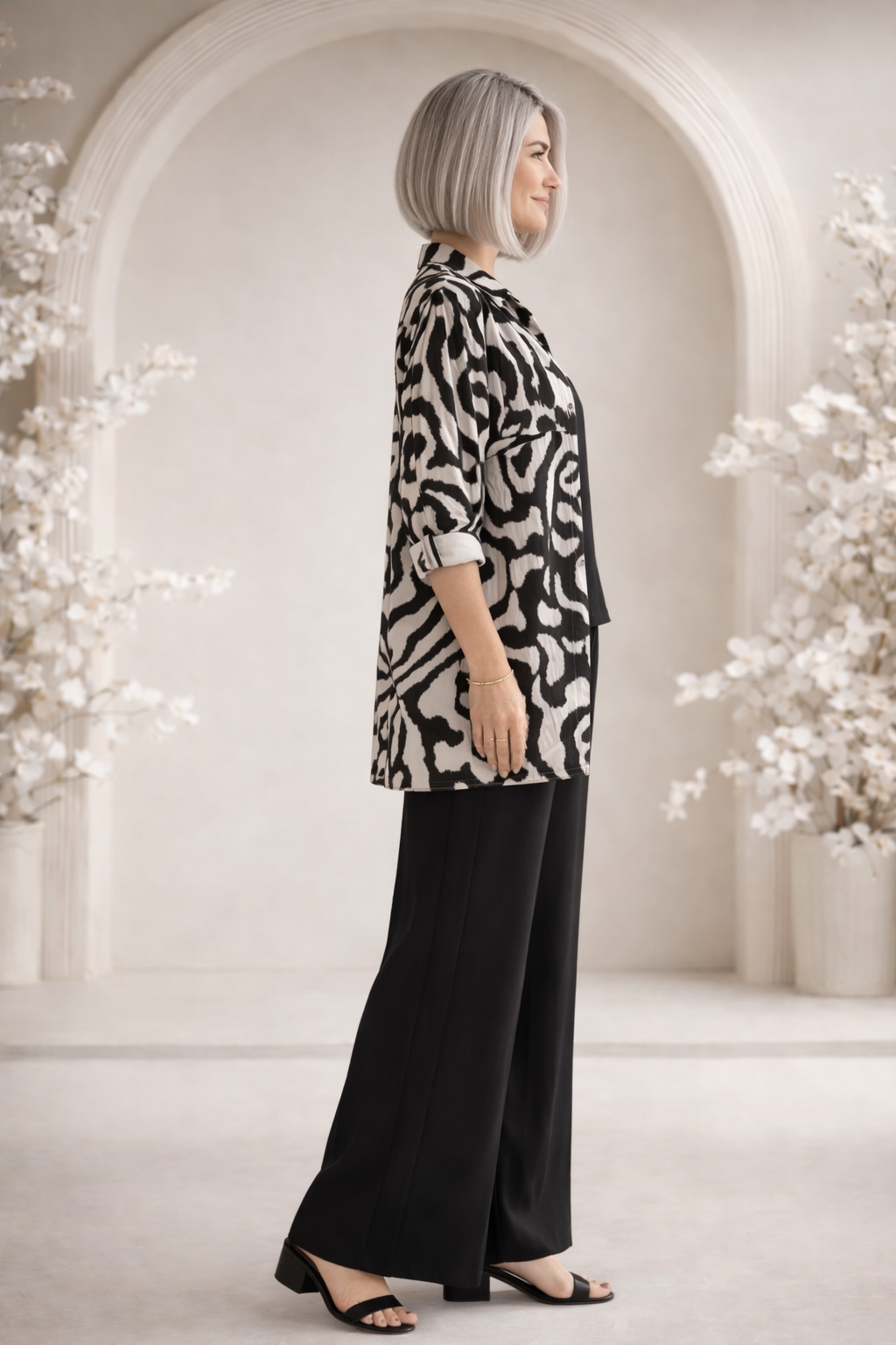 Black & White Patterned Topper/Jacket