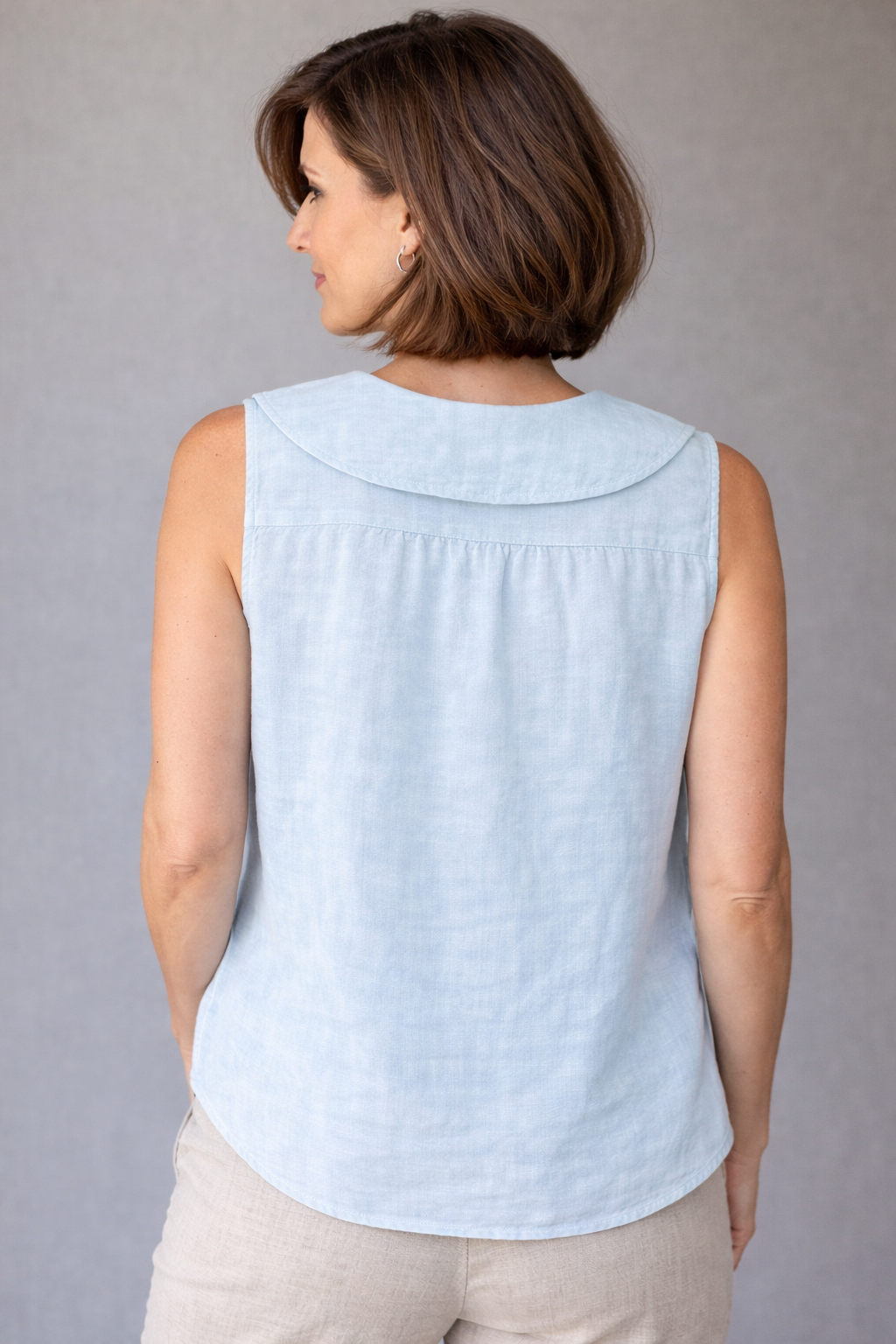 Bella Amour Linen Collar Blouse