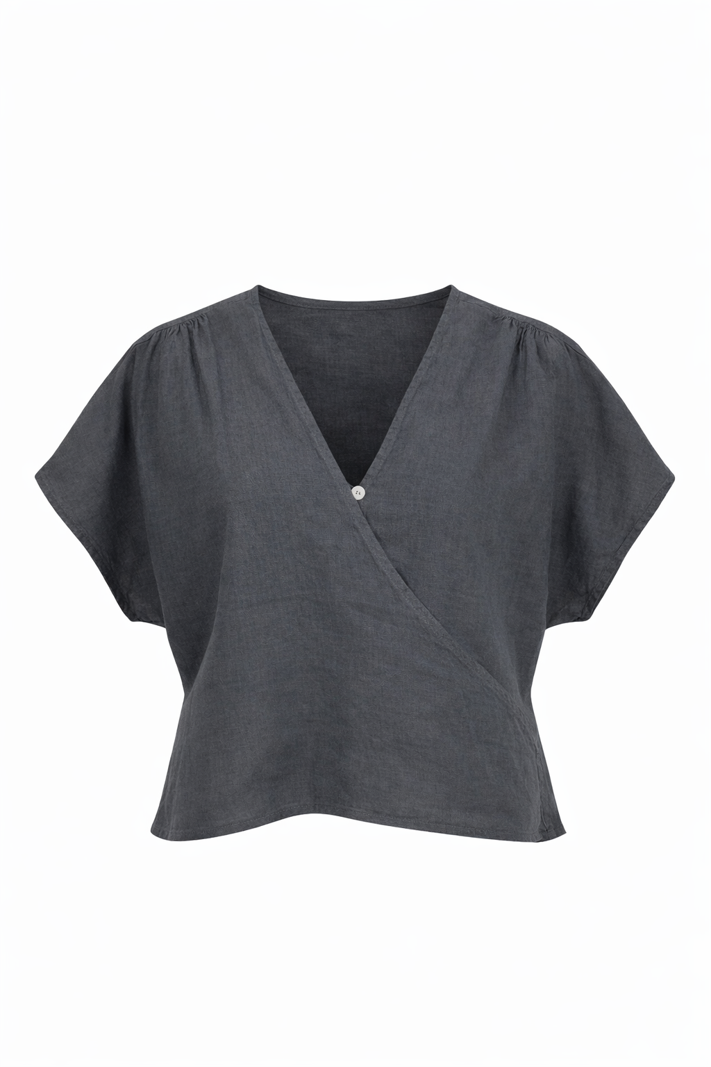 Linen Blend Wrap Blouse | ETERNELLE {more colours}