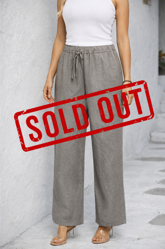 Anita's Relaxed Linen Pants - Fango