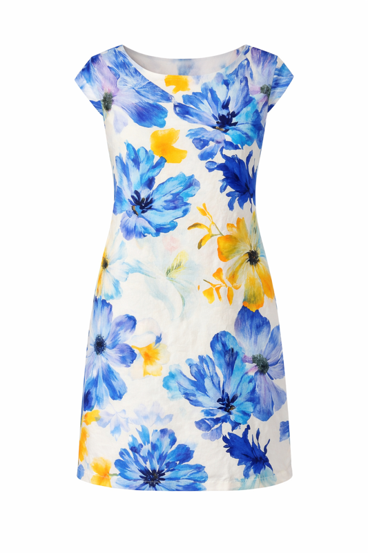 Italian Floral Shift Dress – Lightweight Cap Sleeve Summer Dress