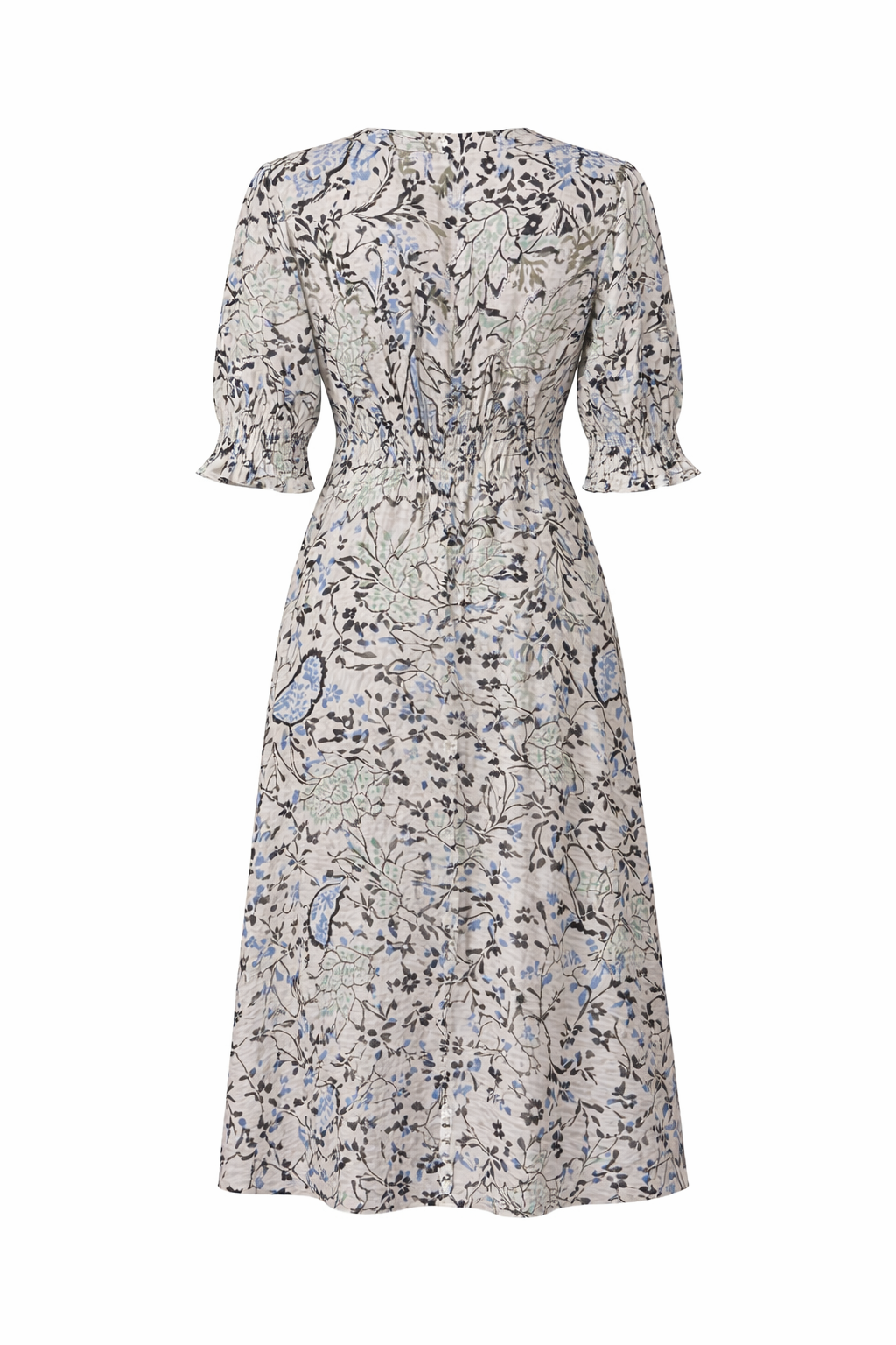Botanical Button Down Midi Dress | Fransa