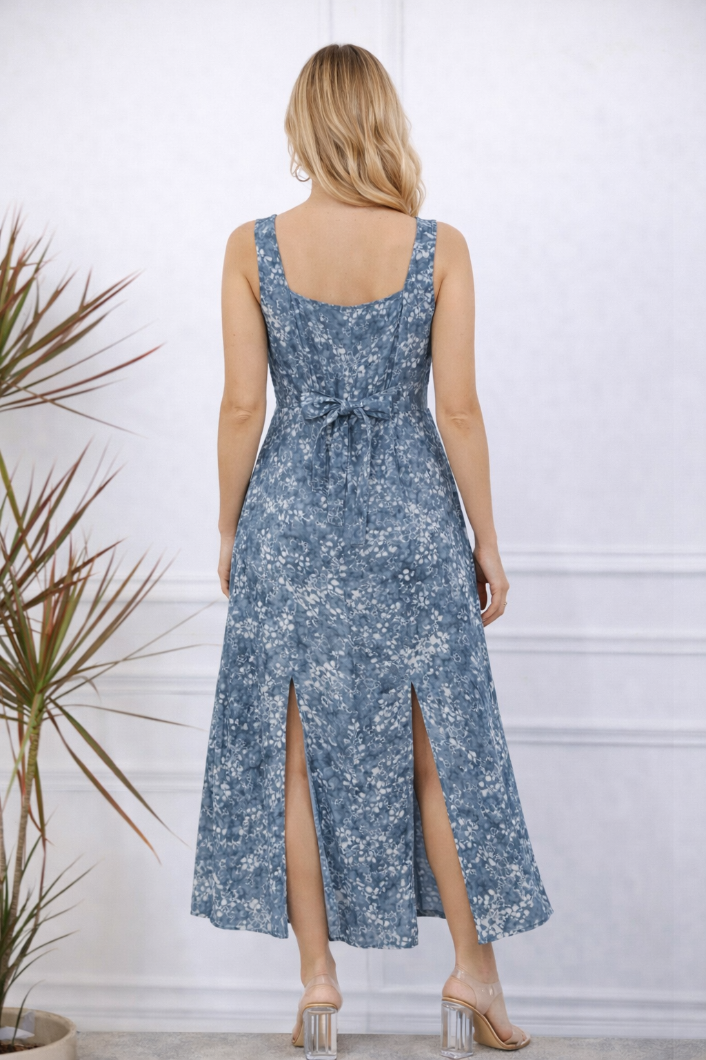 Button-Front Midi Dress by Papa Vancouver