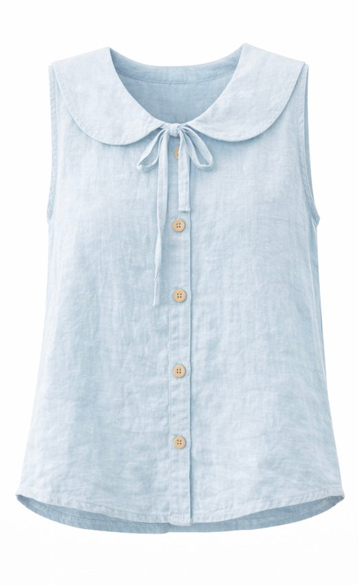 Bella Amour Linen Collar Blouse