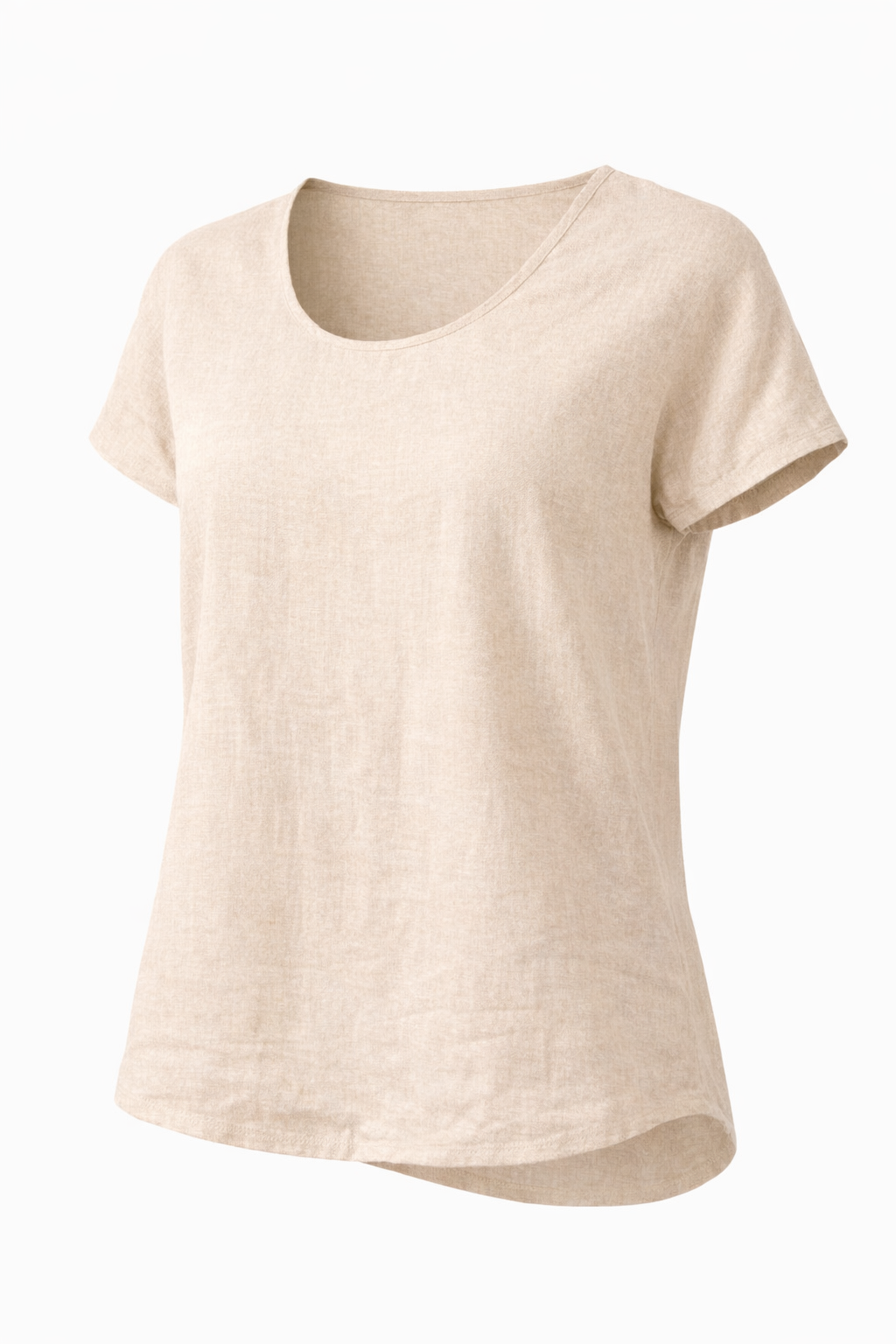 Beige Linen Top for Women