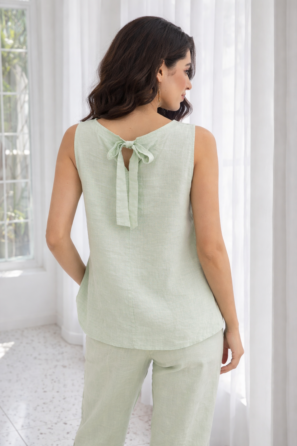 Daphne’s Stitched Detail Top - Mint