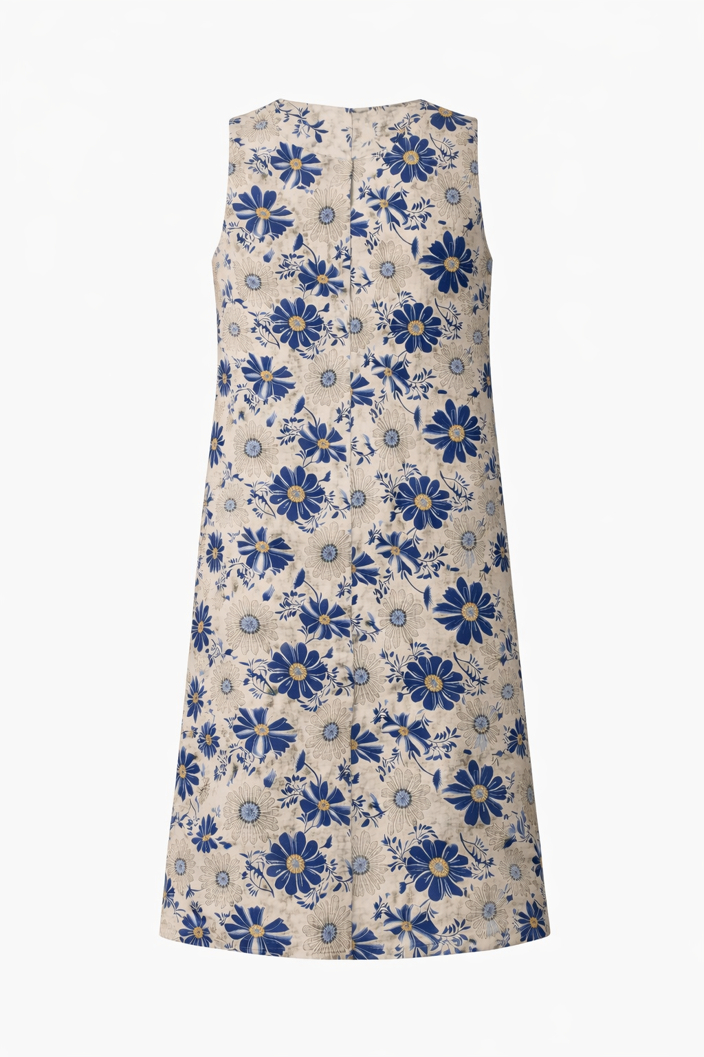 Blue Daisy Floral Cotton Dress | SORELLA