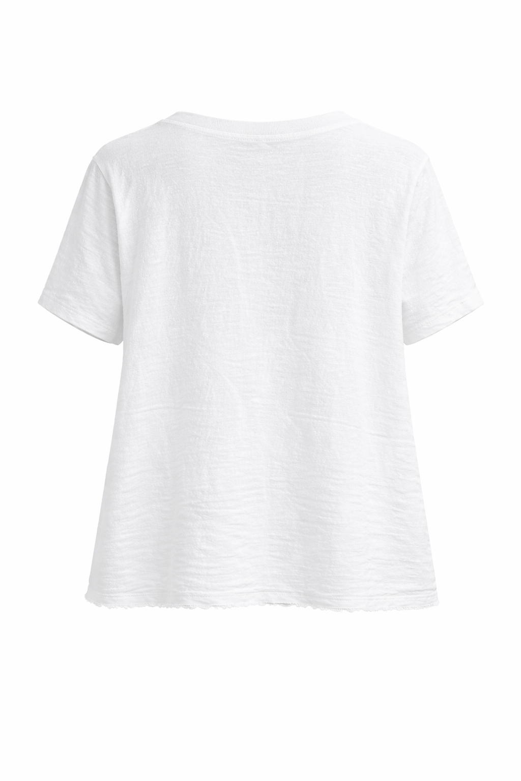 Italian Linen Star Embellished Top White | Eternelle