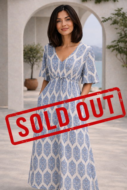 Long Kaftan Dress With Drawstring | b.young