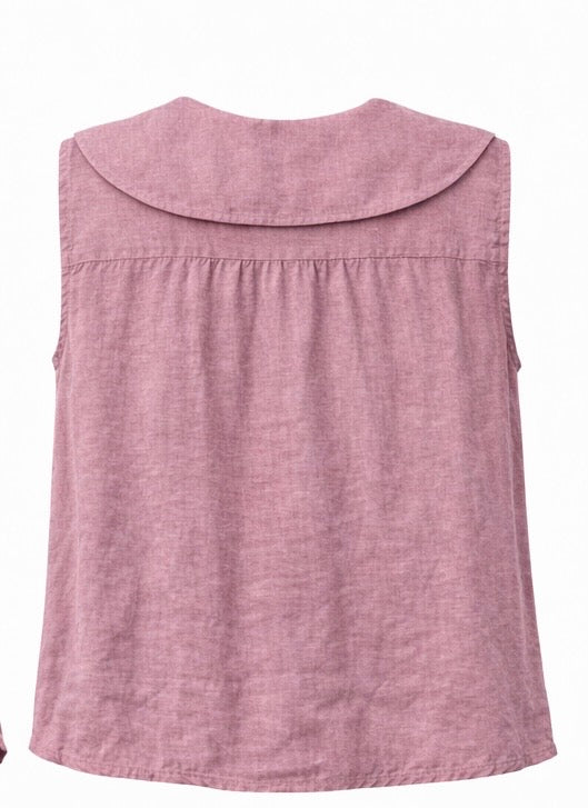 Bella Amour Linen Collar Blouse