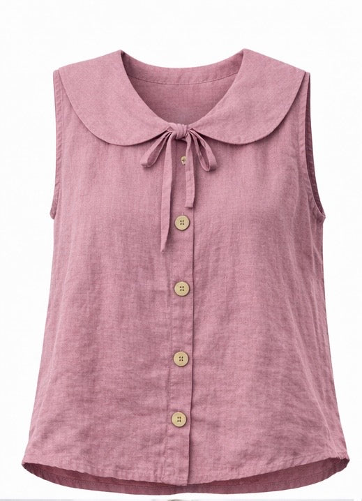 Bella Amour Linen Collar Blouse