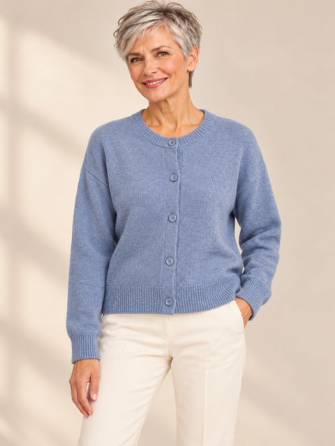 JJXX Blue Button-Front Cardigan