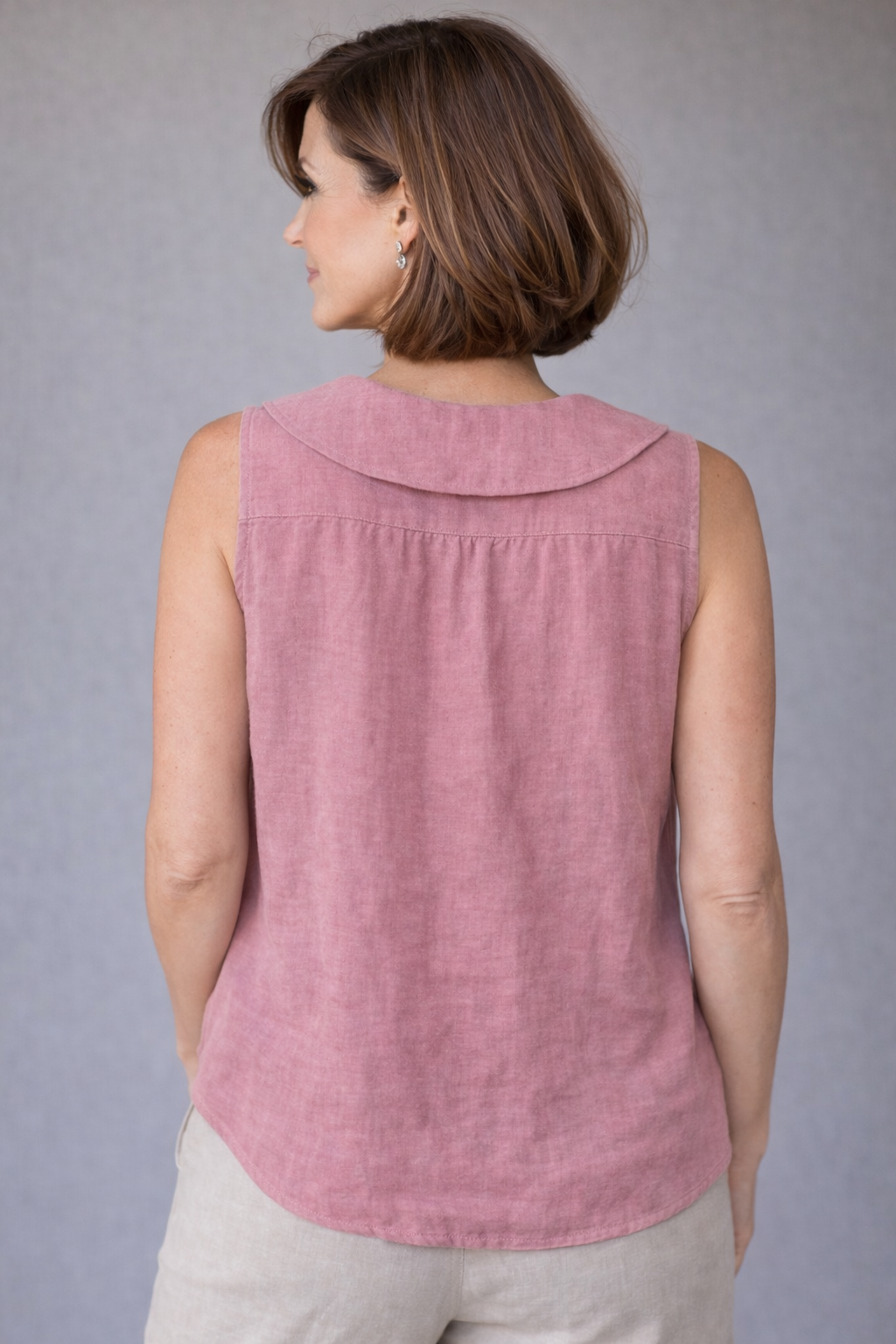 Bella Amour Linen Collar Blouse