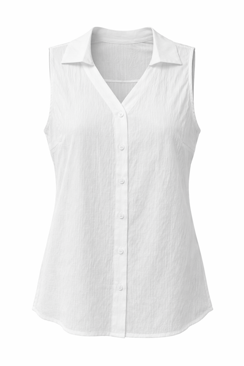 Sleeveless Collared Lightweight Blouse / ICHI