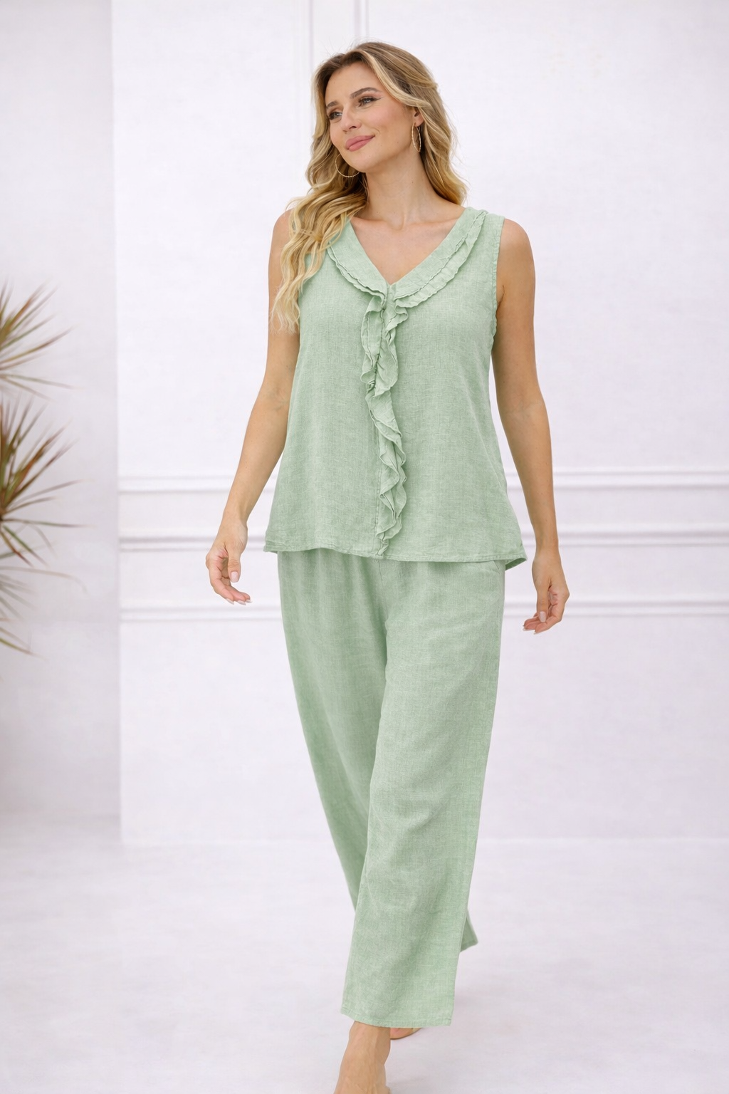 Juliet’s Frill Tank - Mint