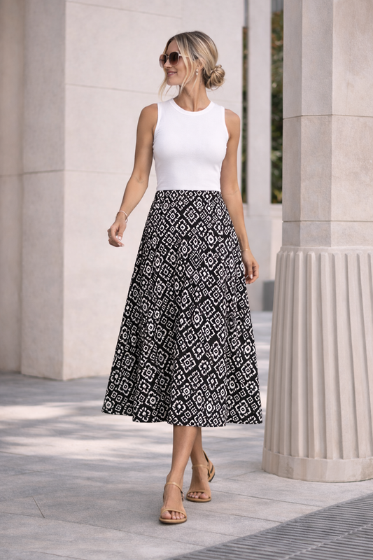 A-Line Midi Skirt | ICHI
