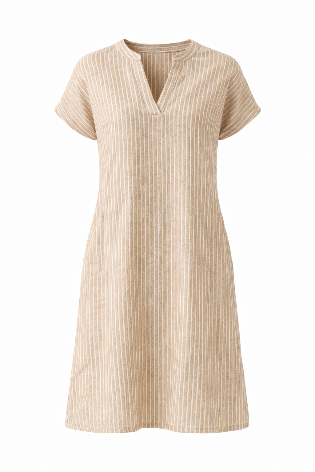 Linen Blend Shift Dress | b.young