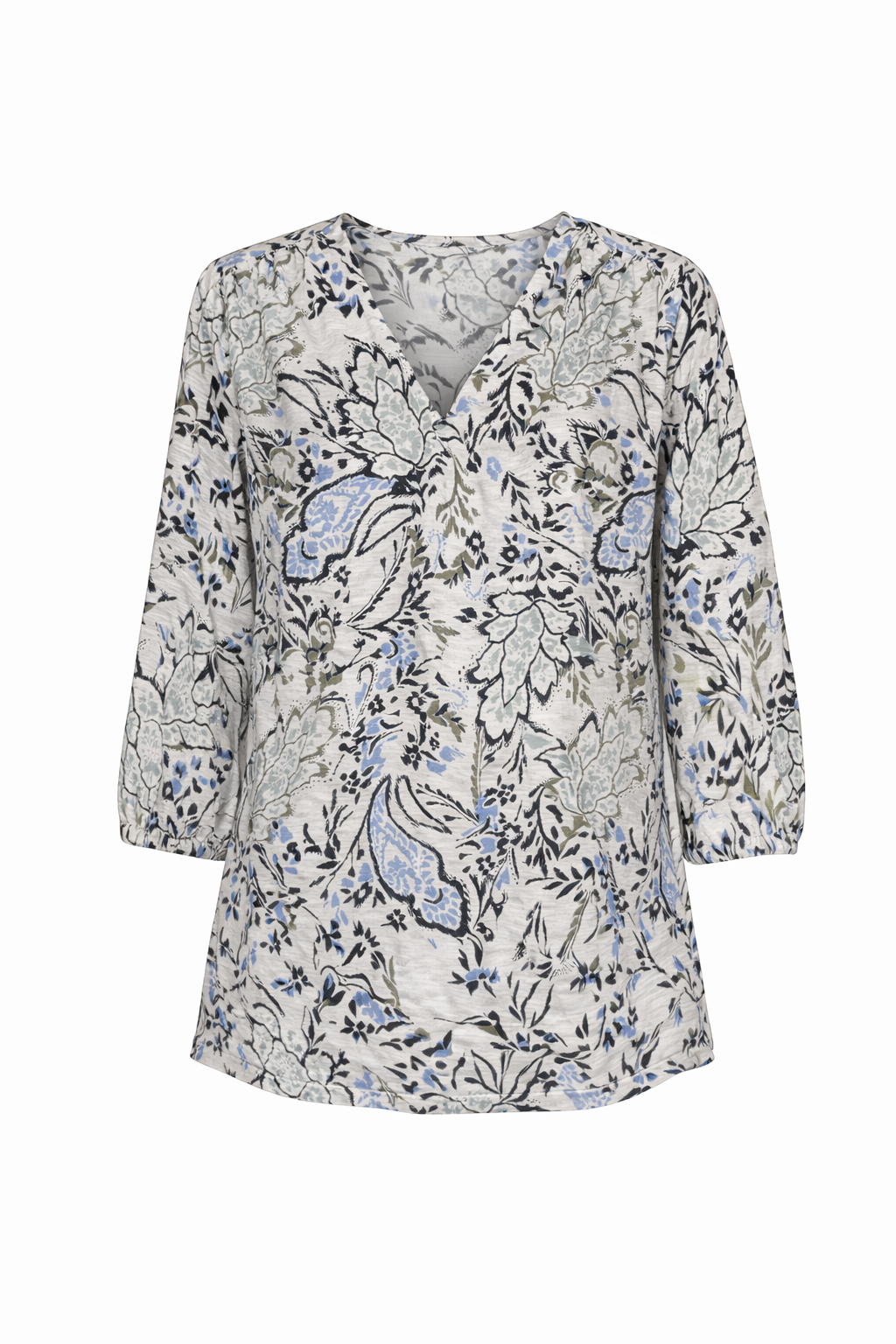 Botanical V-Neck Blouse | FRANSA