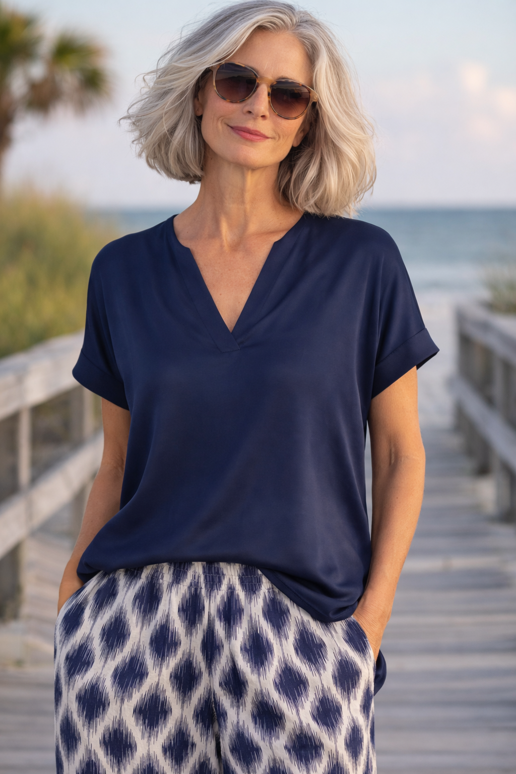 Essential V-Neck Tee by ICHI