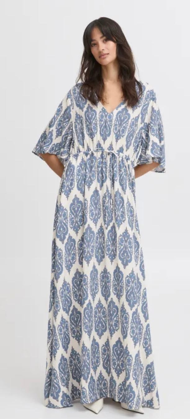 Long Kaftan Dress With Drawstring | b.young