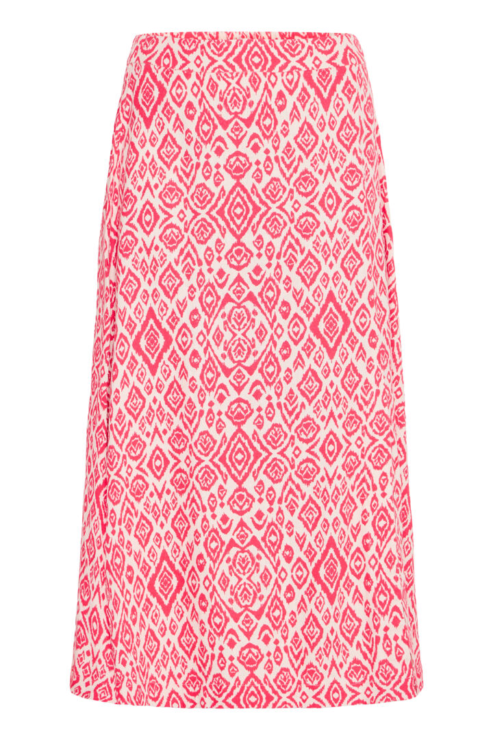 A-Line Midi Skirt | ICHI - Coral