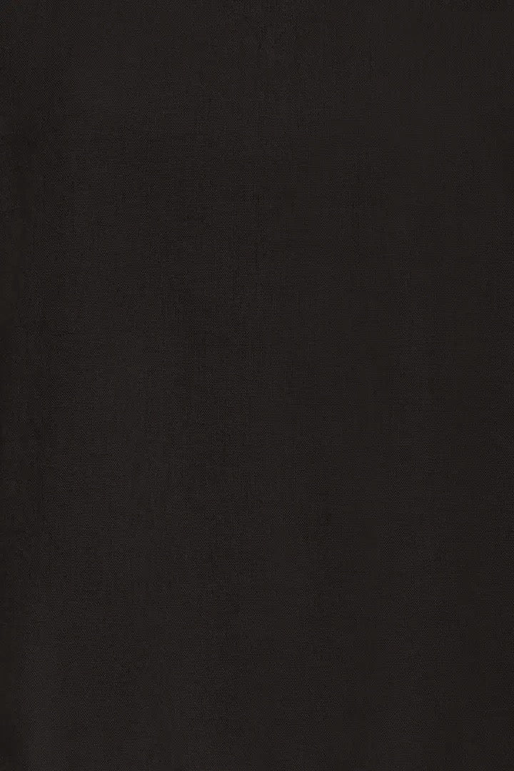Black European Linen Blend V-Neck Sleeveless Blouse – Relaxed Fit | Lightweight Breathable Top