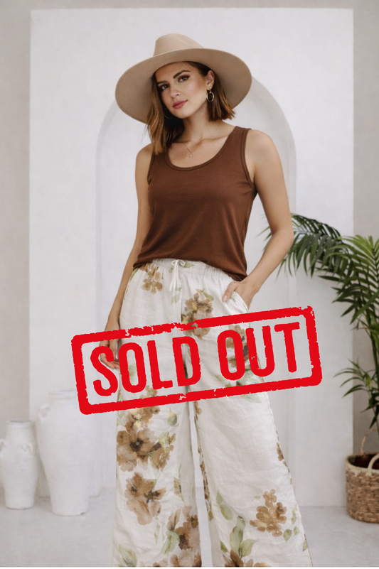 Bella Amour Linen Floral Pants